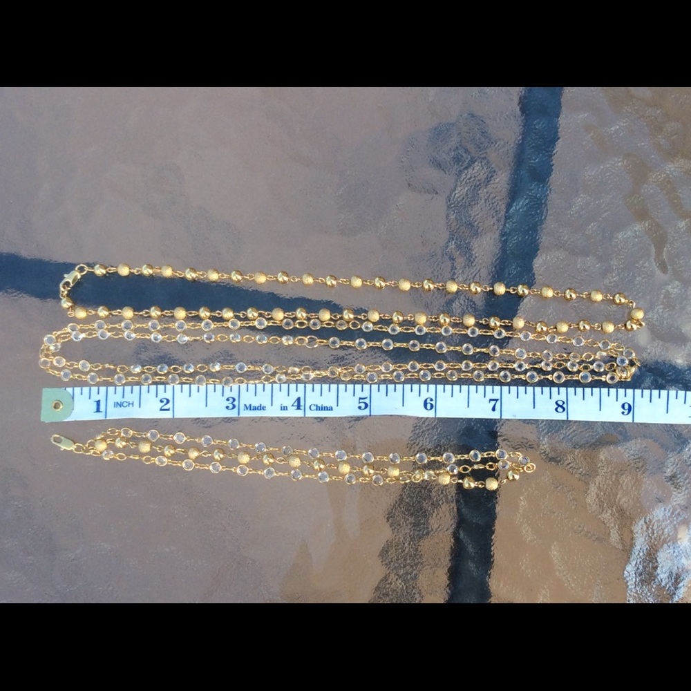 Gold Plated necklace and bracelet set - Picture 5 of 12